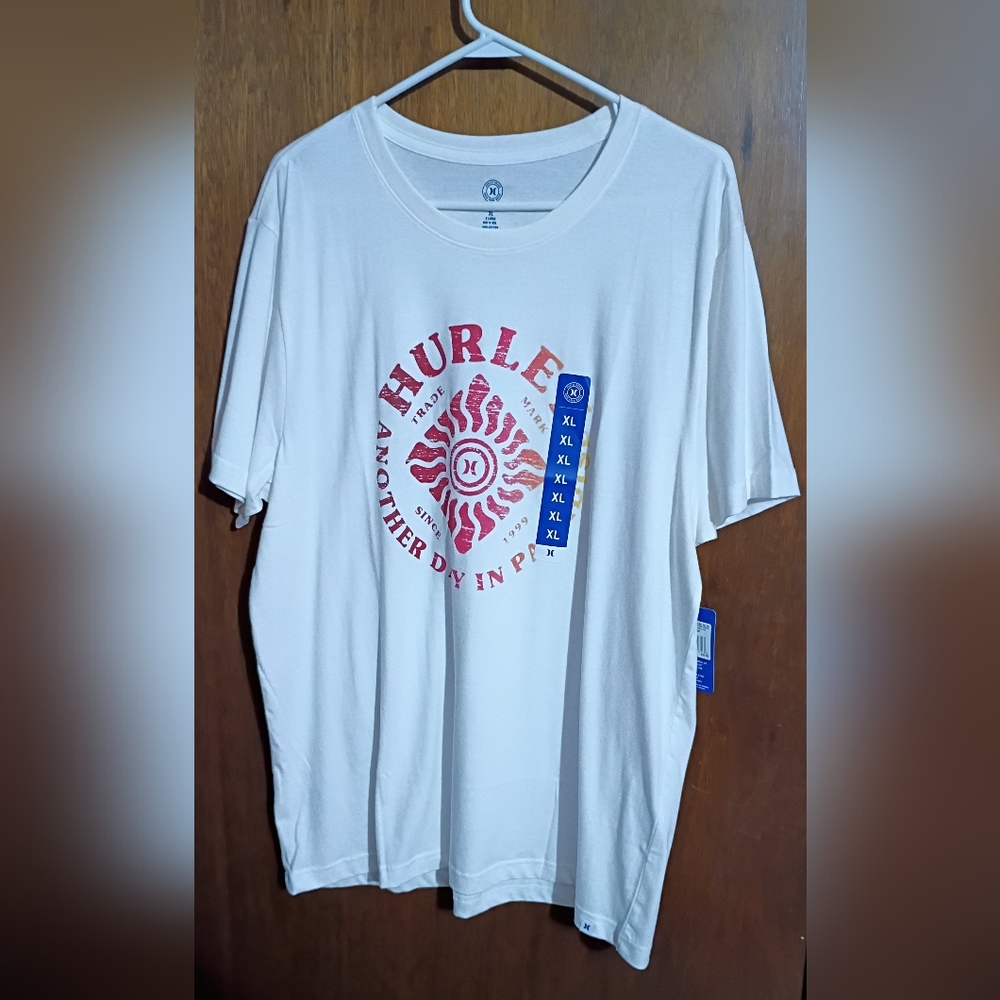 Hurley White Graphic T-Shirt for Men